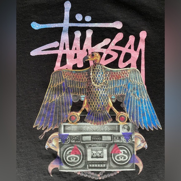 Vintage Stussy Graphic Tee Sz.L - Picture 3 of 5